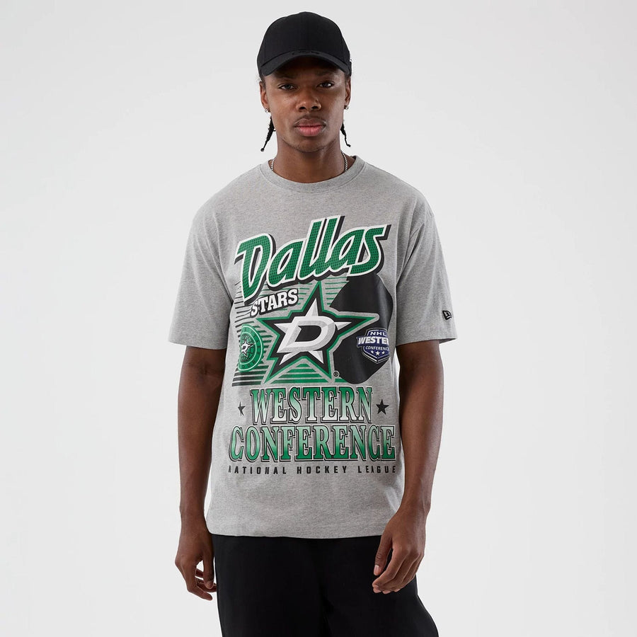 The Male model is wearing Dallas Stars NHL Sport Classic Grey T-Shirt 1