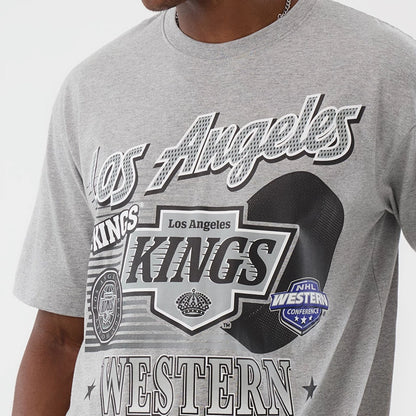 The Male model is wearing LA Kings NHL Sport Classic Grey T-Shirt 3