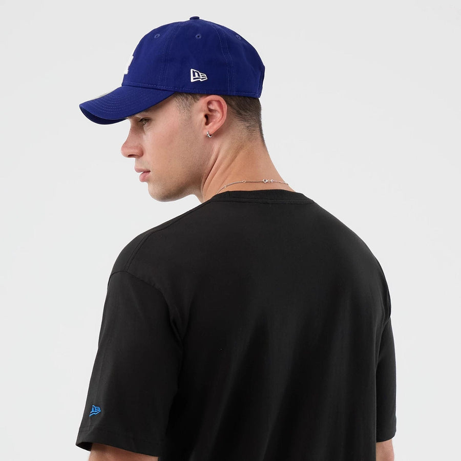 The Male model is wearing LA Dodgers Player Life Graphic Black T-Shirt 5