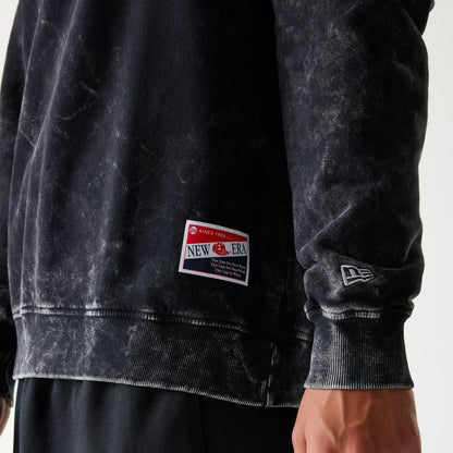 The Male model is wearing LA Kings NHL Throwback Black Crew Neck Sweater 4