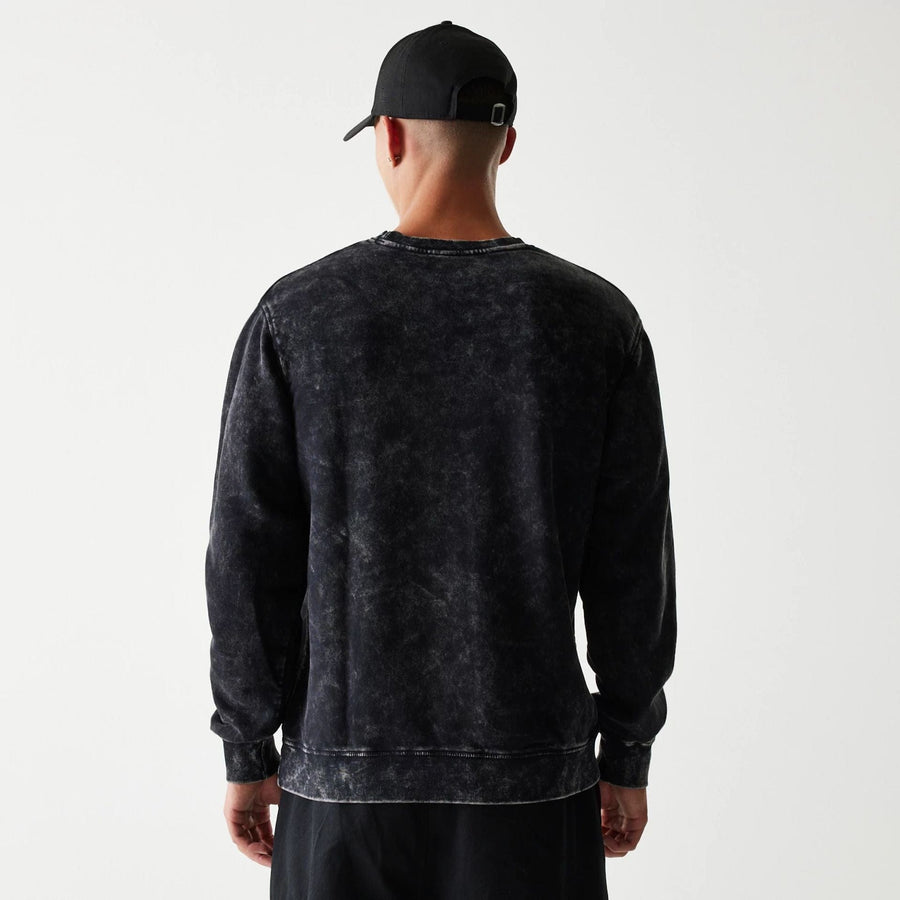 The Male model is wearing LA Kings NHL Throwback Black Crew Neck Sweater 2