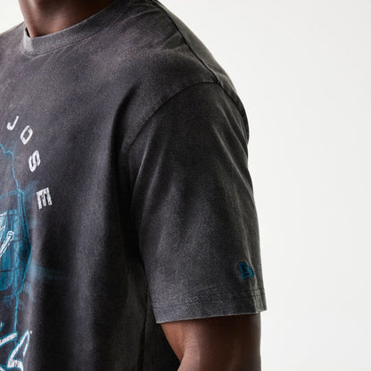 The Male model is wearing San Jose Sharks NHL Sport Night Black T-Shirt 5