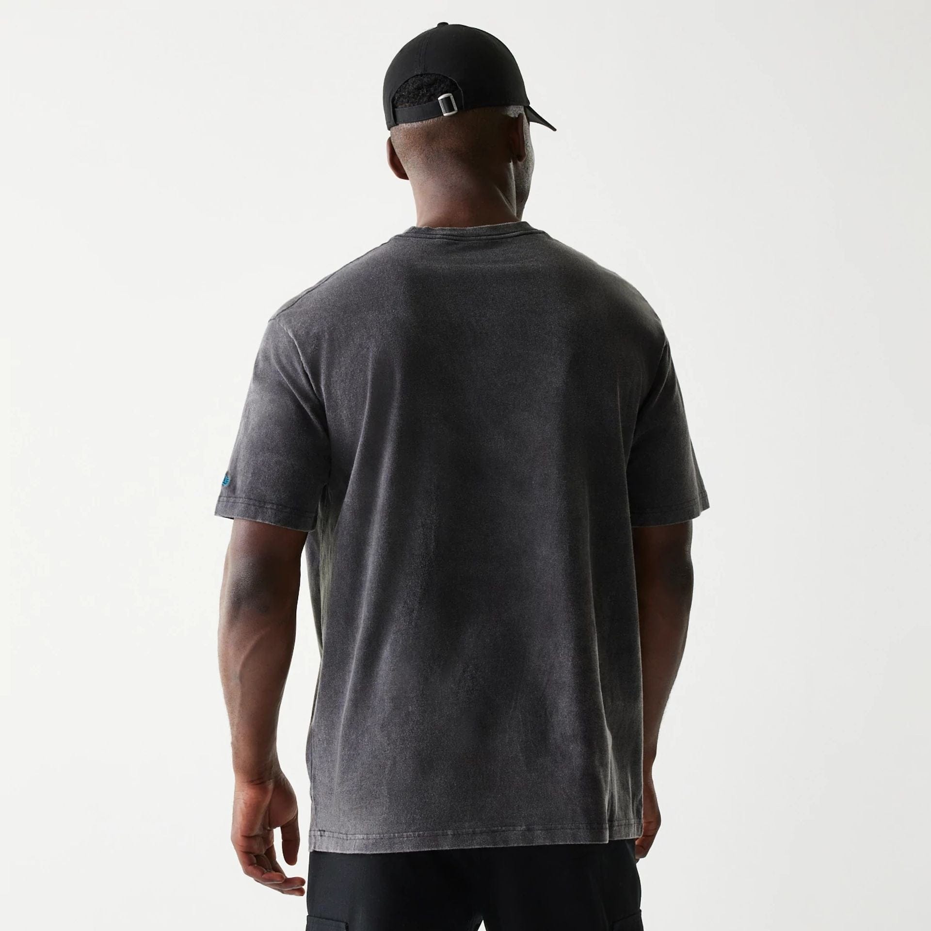 The Male model is wearing San Jose Sharks NHL Sport Night Black T-Shirt 2