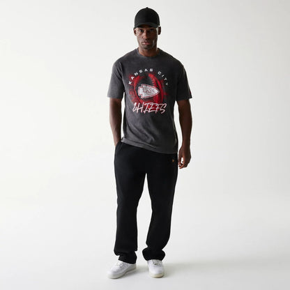 The Male model is wearing Kansas City Chiefs NFL Sport Night Black T-Shirt 8