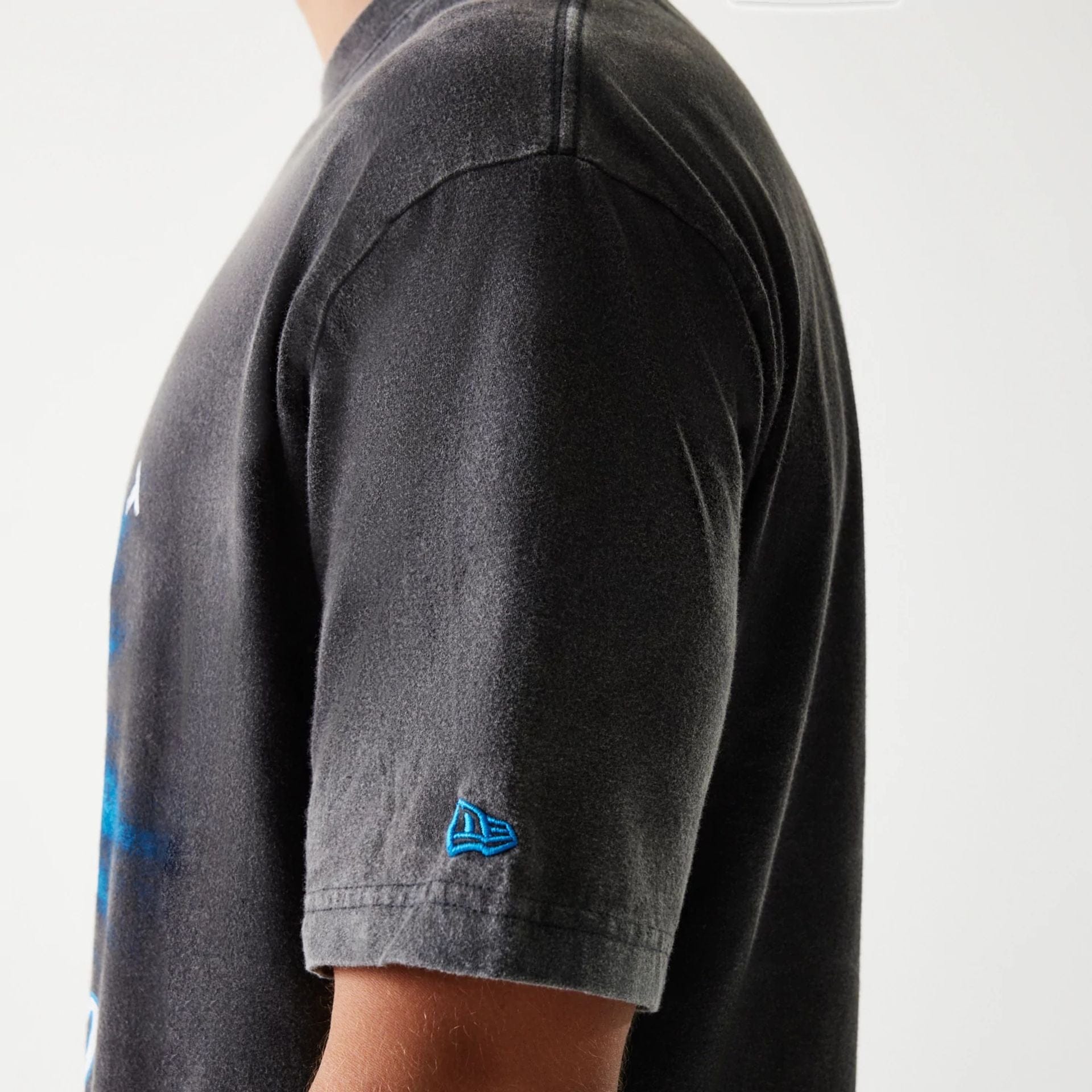 The Male model is wearing Detroit Lions NFL Sport Night Black T-Shirt 3