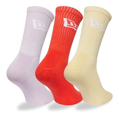 This is a New Era Flag Multi Browns 3 Pack Crew Socks 2