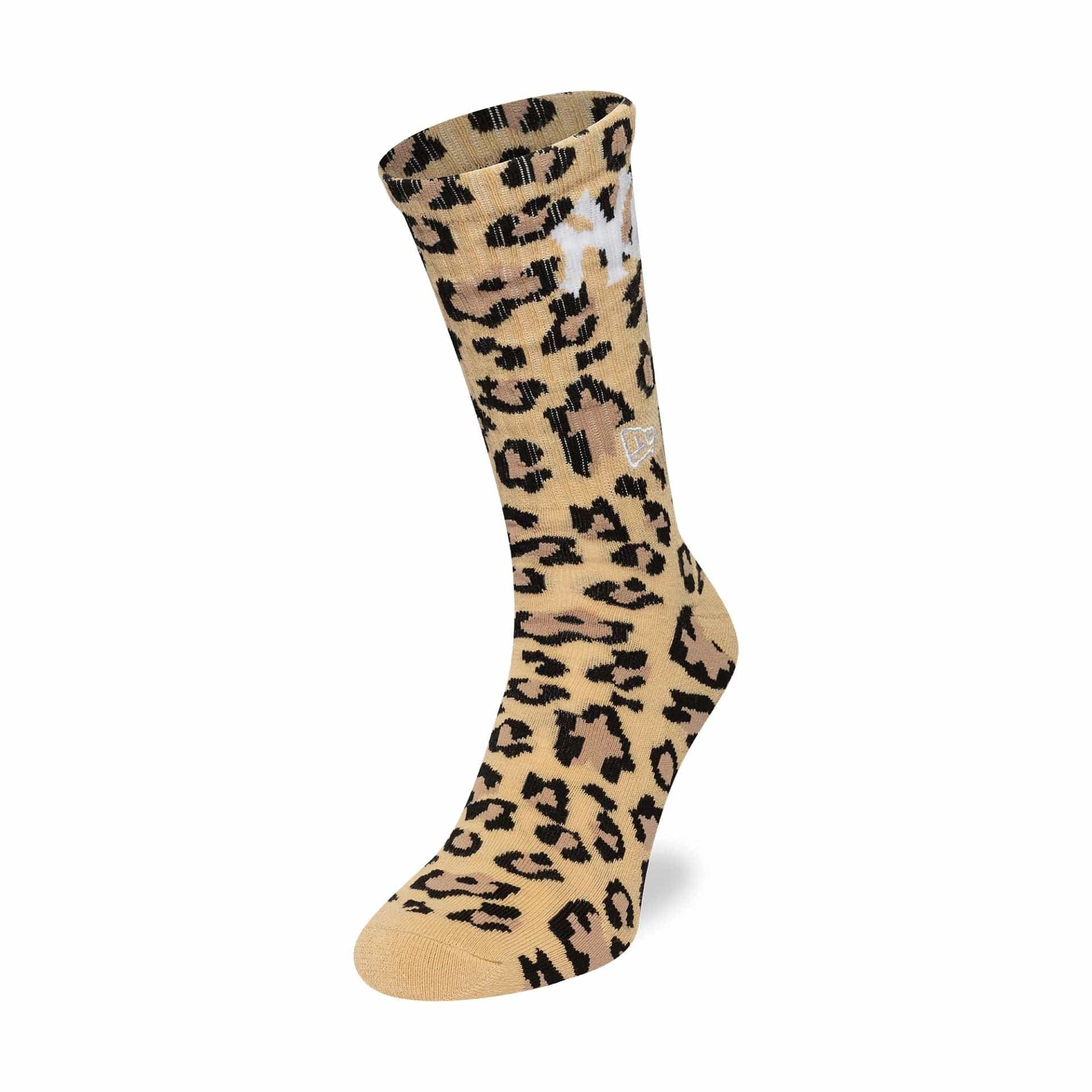 This is a New York Yankees MLB Leopard Crew Socks 1