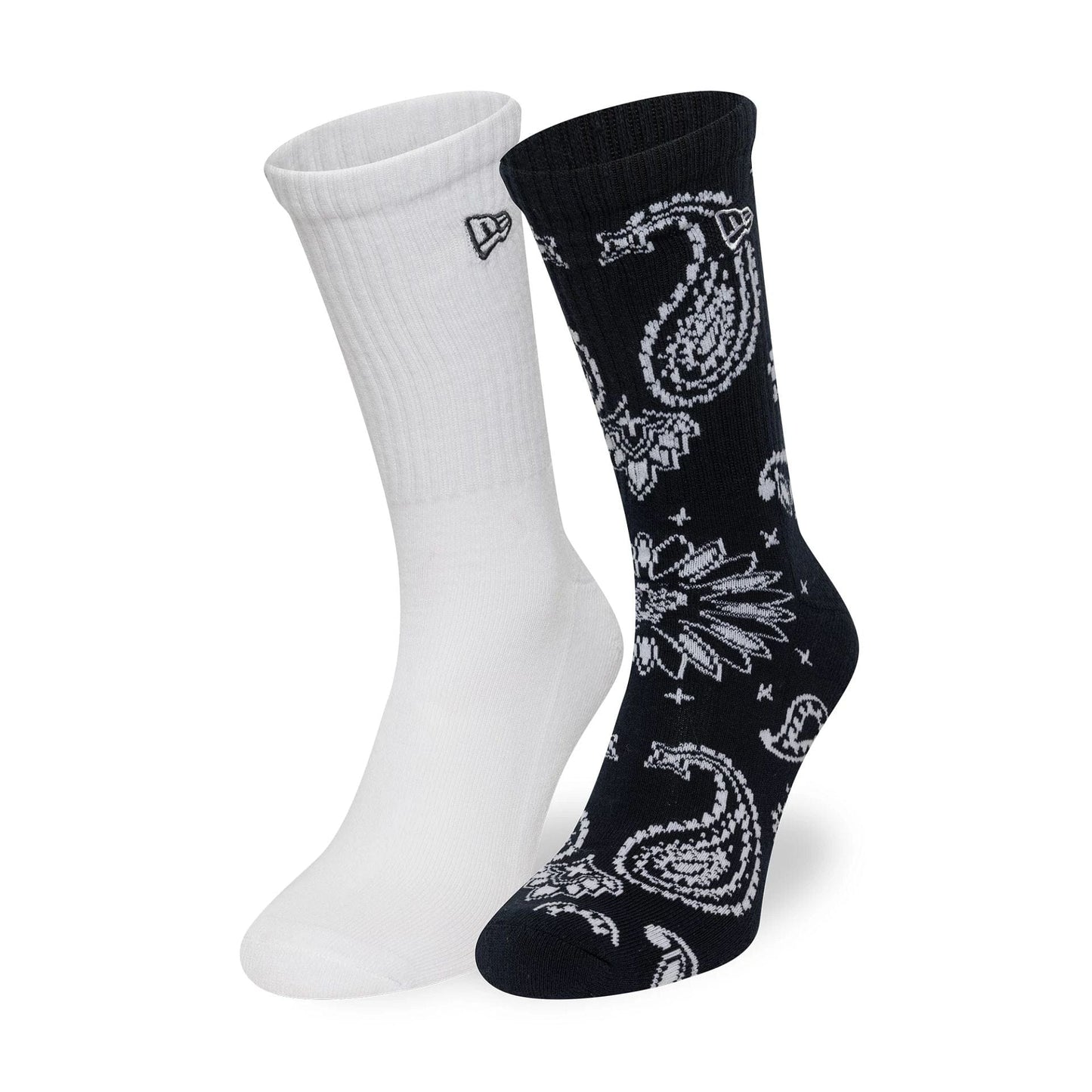This is a New Era Paisley Multi 2 Pack Crew Socks 1