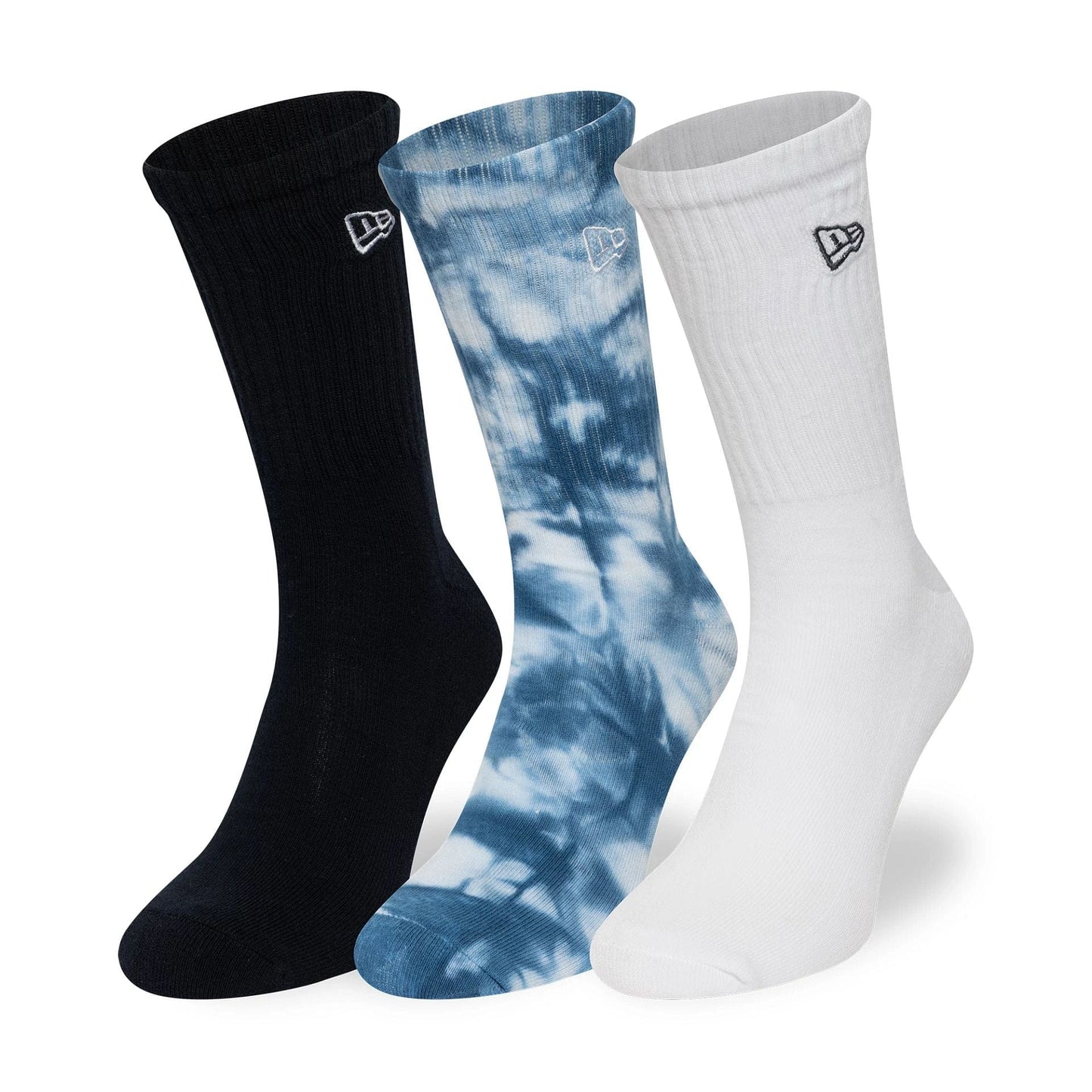 This is a New Era Tie Dye Multi 3 Pack Crew Socks 1