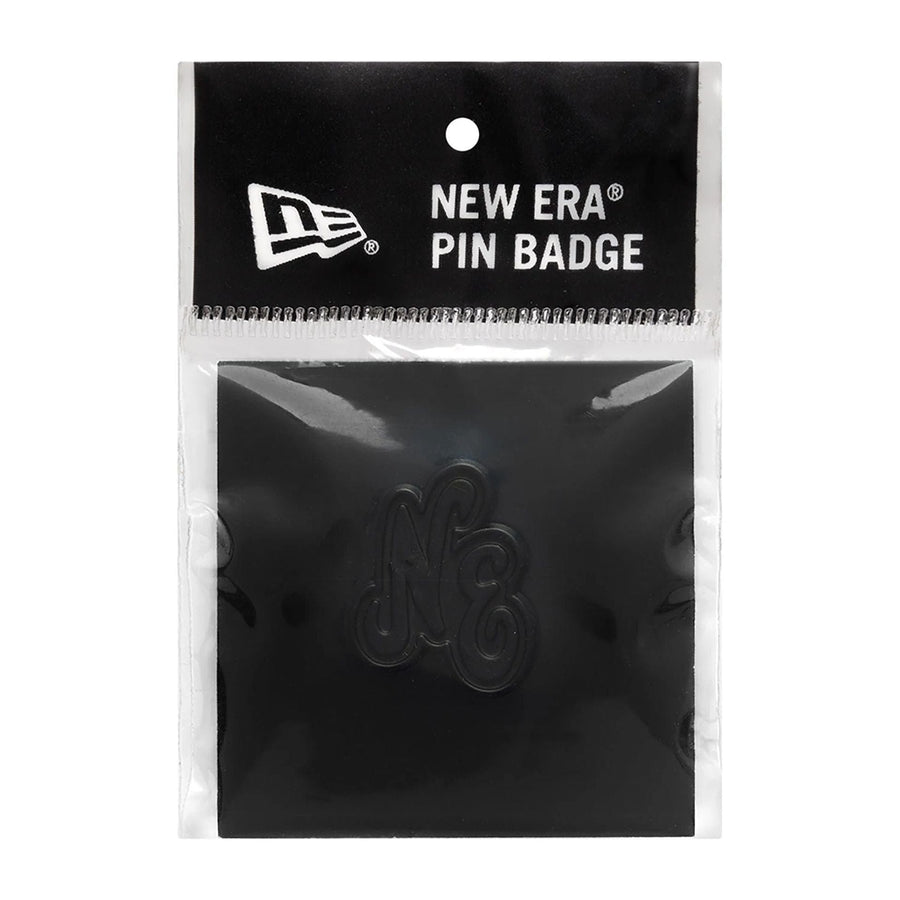 This is a New Era Script Heritage Connect Black Pin Badge 3