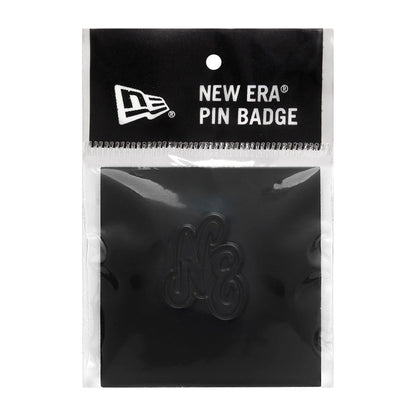 This is a New Era Script Heritage Connect Black Pin Badge 3