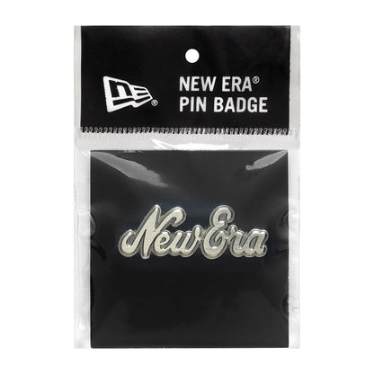 This is a New Era Heritage Script Silver Pin Badge 3