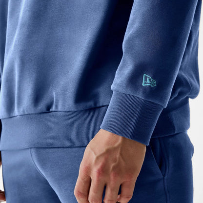 The Male model is wearing LA Dodgers MLB Midi League Essential Dark Blue Oversized Crew Neck Sweater 5