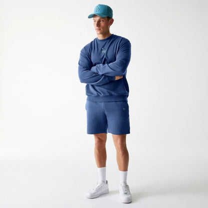 The Male model is wearing LA Dodgers MLB Midi League Essential Dark Blue Oversized Crew Neck Sweater 8
