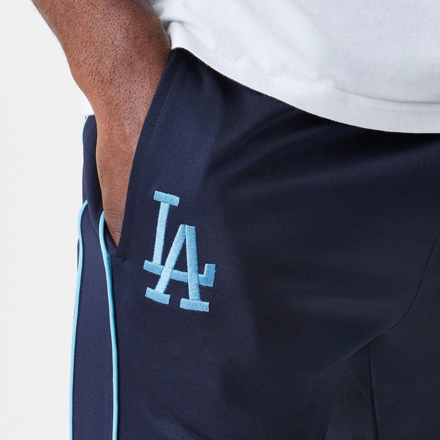 The Male model is wearing LA Dodgers MLB Navy Track Pants 4