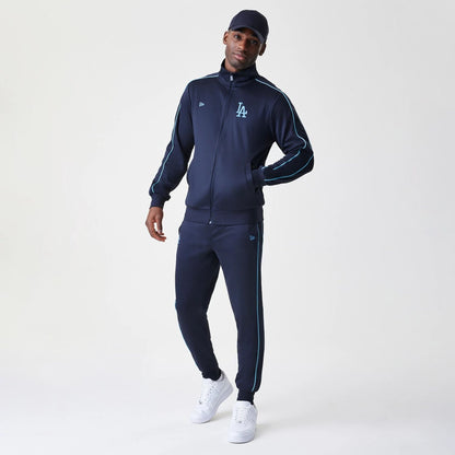 The Male model is wearing LA Dodgers MLB Navy Track Pants 8