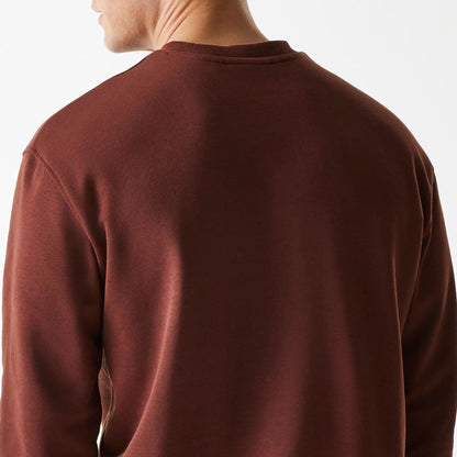 The Male model is wearing New York Yankees MLB Midi League Essential Brown Oversized Crew Neck Sweater 7