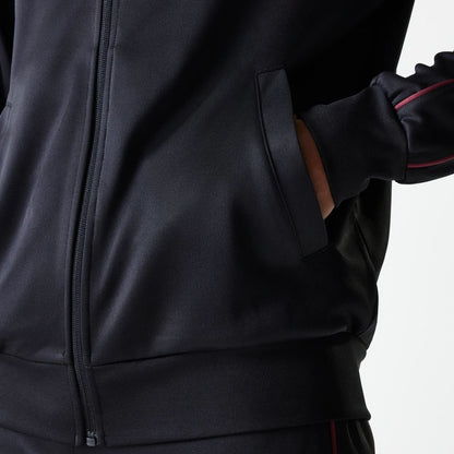 The Male model is wearing New York Yankees MLB Black Track Top 4