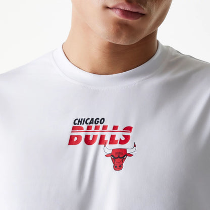 The Male model is wearing Chicago Bulls NBA Essentials White T-Shirt 5