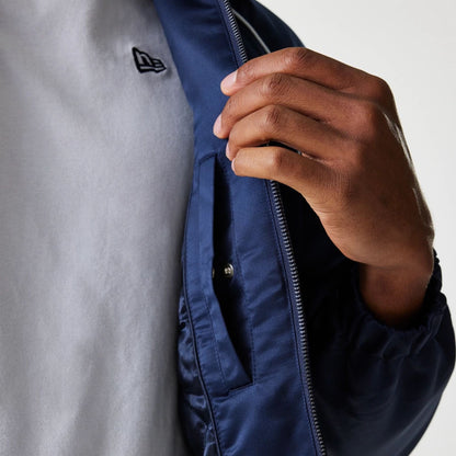 The Male model is wearing LA Dodgers MLB Club Navy Club Jacket 6