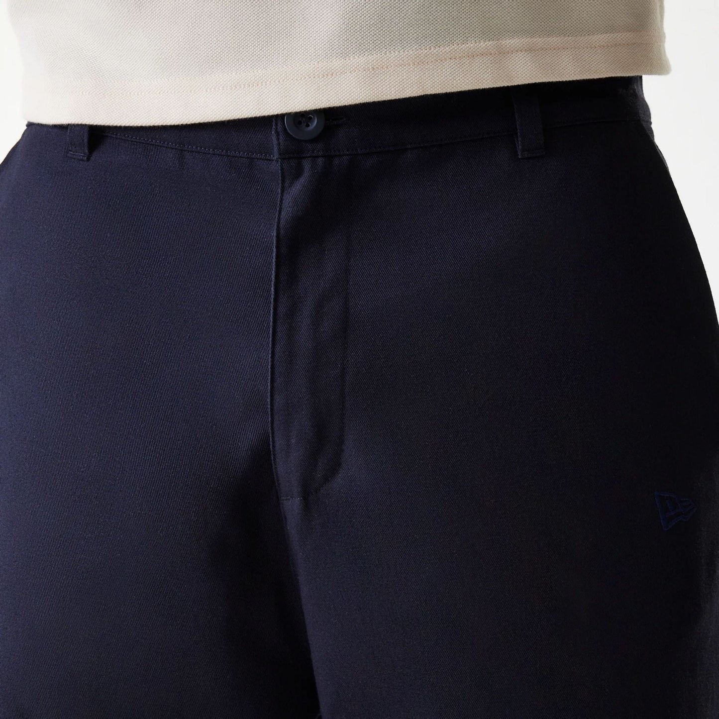 The Male model is wearing LA Dodgers MLB Navy Chino Trousers 5