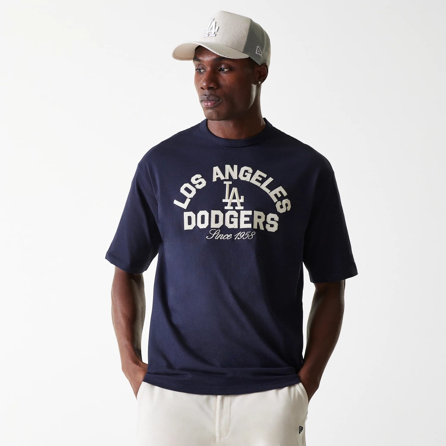 MLB Heritage LA Dodgers Navy Oversized T-Shirt | NEC EU