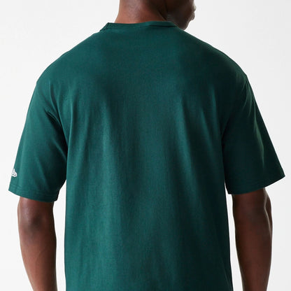 The Male model is wearing Detroit Tigers MLB Heritage Dark Green Oversized T-Shirt 6