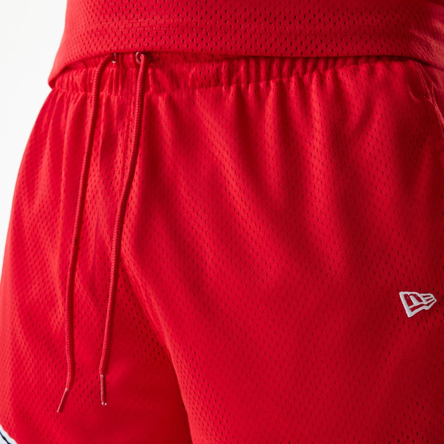 The Male model is wearing Kansas City Chiefs NFL Mesh Red Shorts 5