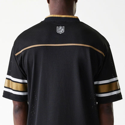 The Male model is wearing San Francisco 49ers NFL Mesh Black Jersey 7