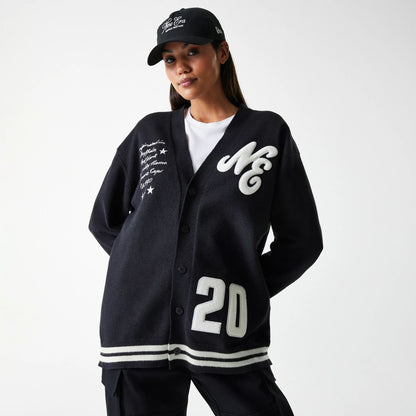 The Male model is wearing New Era Knit Black Cardigan 4