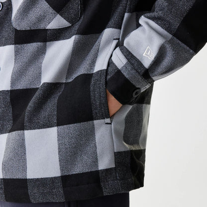 The Male model is wearing New Era Black Shacket 4