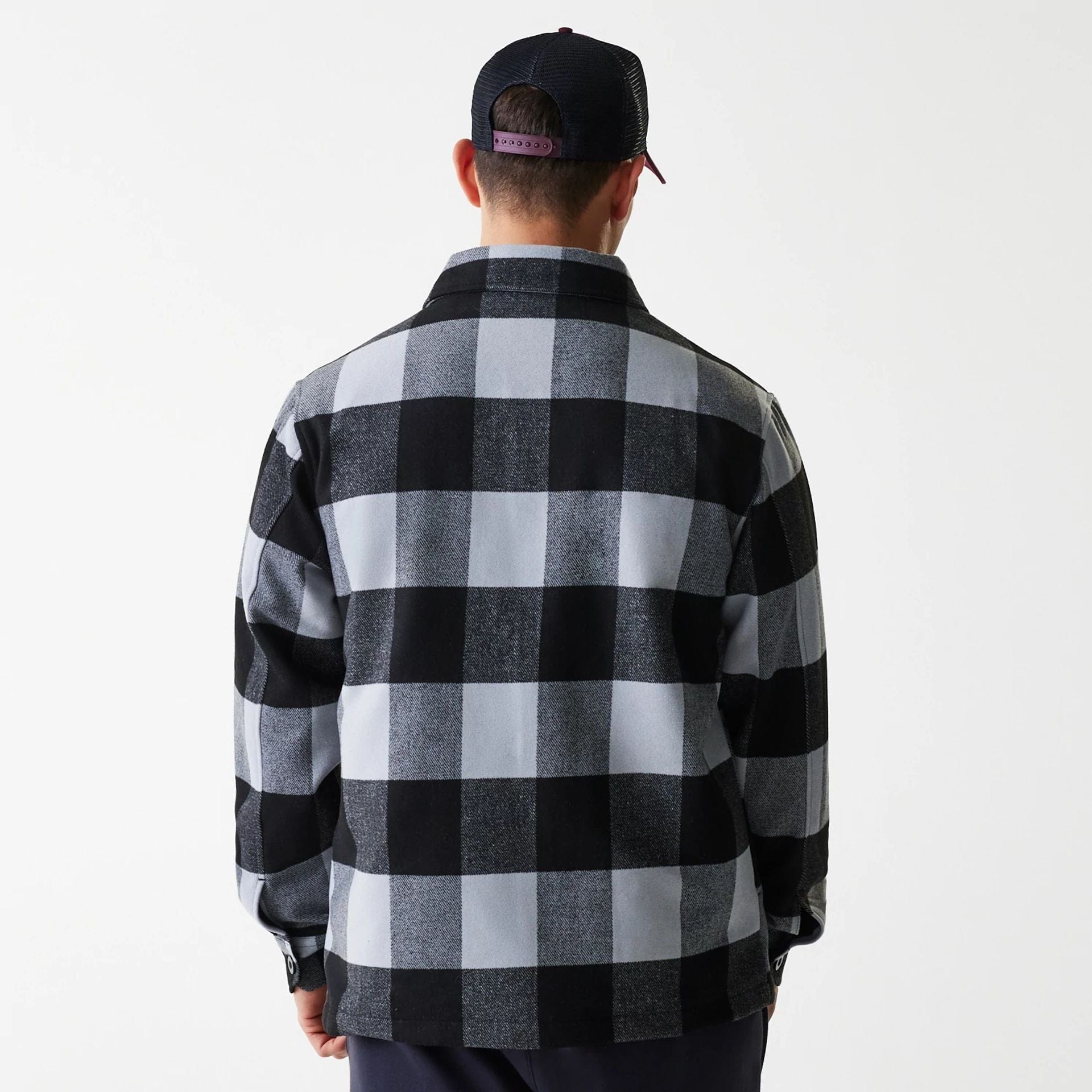 The Male model is wearing New Era Black Shacket 2