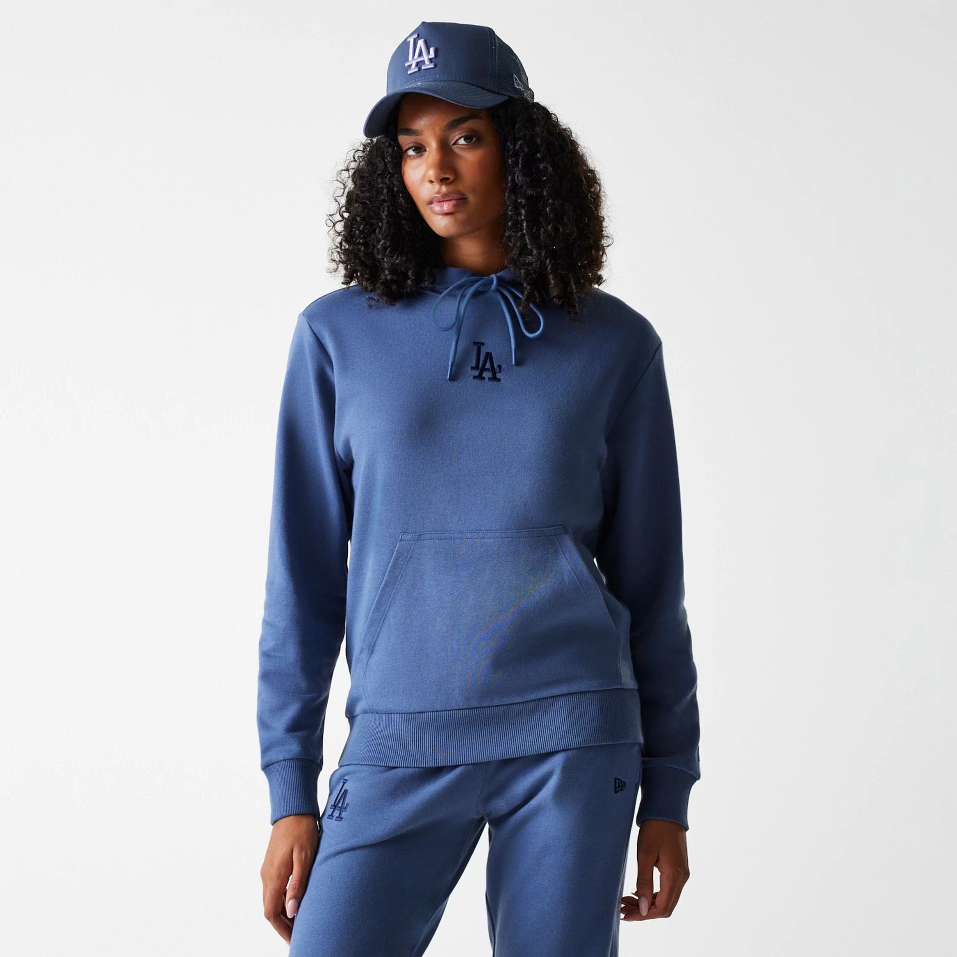 Womens MLB Midi League Essential LA Dodgers Dark Blue Pullover