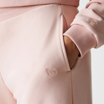 The Female model is wearing New York Yankees Womens MLB Tonal Pastel Pink Straight Leg Joggers 3