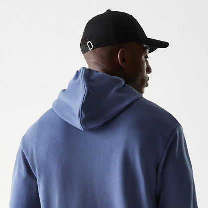 The Male model is wearing LA Dodgers MLB Midi League Essential Dark Blue Oversized Full Zip Hoodie 7