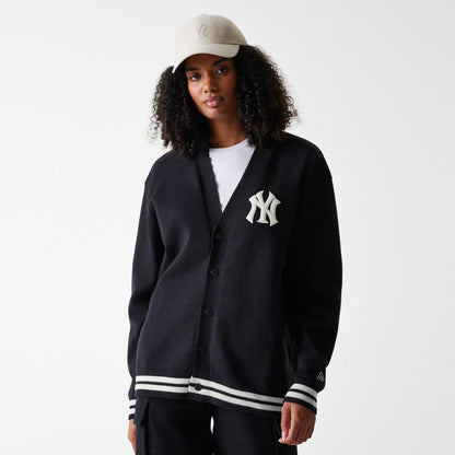 The Male model is wearing New York Yankees MLB Knit Black Cardigan 4