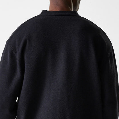 The Male model is wearing New York Yankees MLB Knit Black Cardigan 8