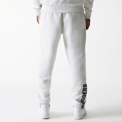 The Male model is wearing LA Dodgers MLB Heritage Pastel Grey Joggers 2
