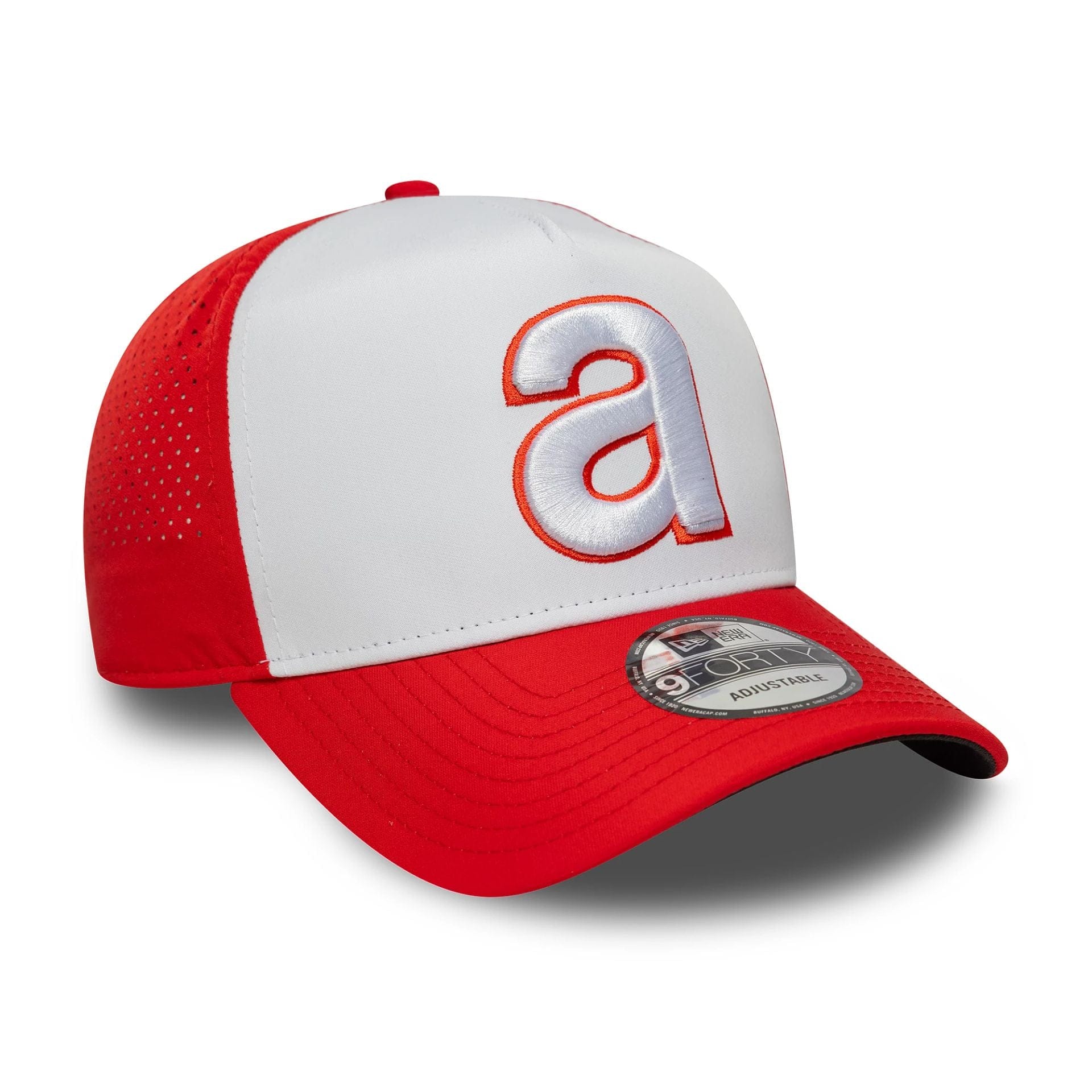 This is a Aprilia Embroidery Red 9FORTY A-Frame Adjustable Cap 3
