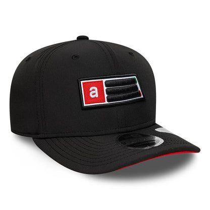 This is a Aprilia Patch Black 9SEVENTY Stretch Snap Adjustable Cap 4