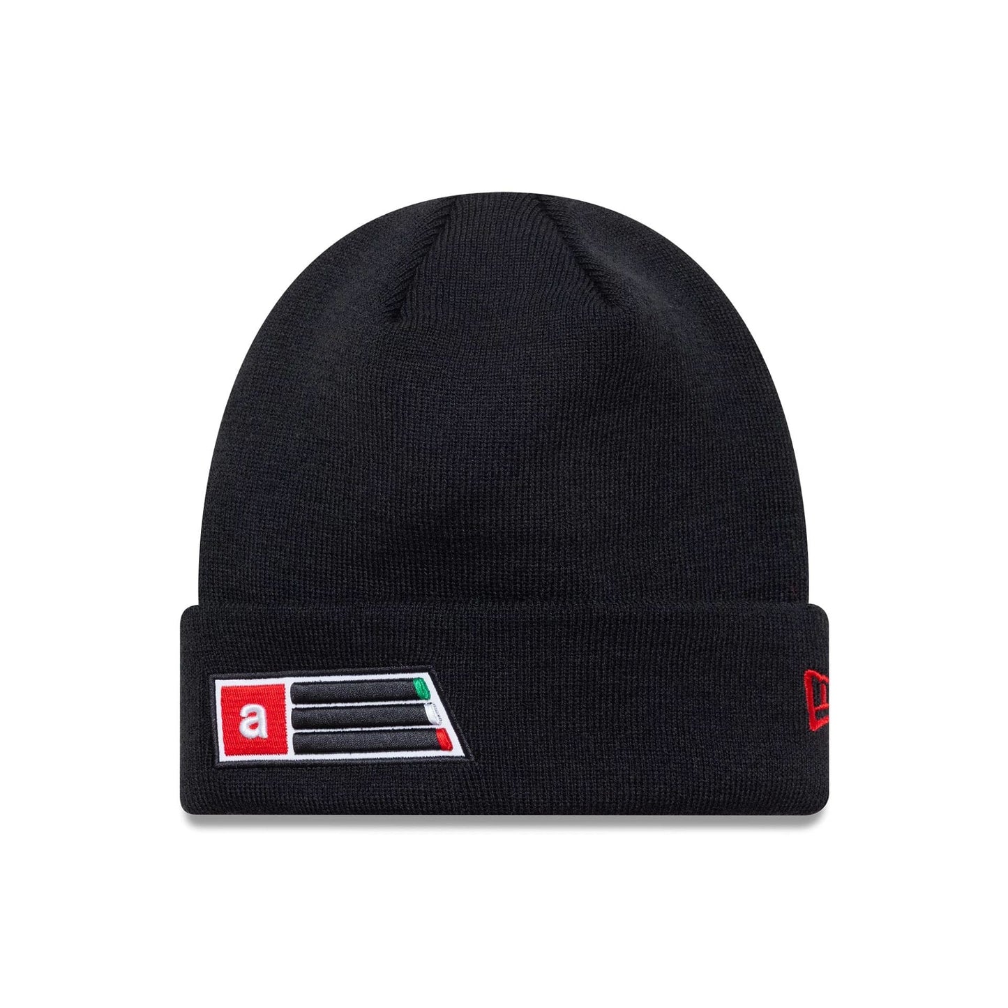 This is a Aprilia Polylana® Black Cuff Knit Beanie Hat 2