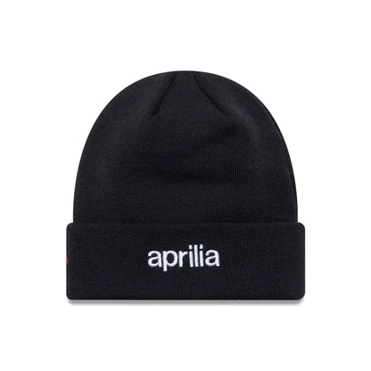 This is a Aprilia Polylana® Black Cuff Knit Beanie Hat 1