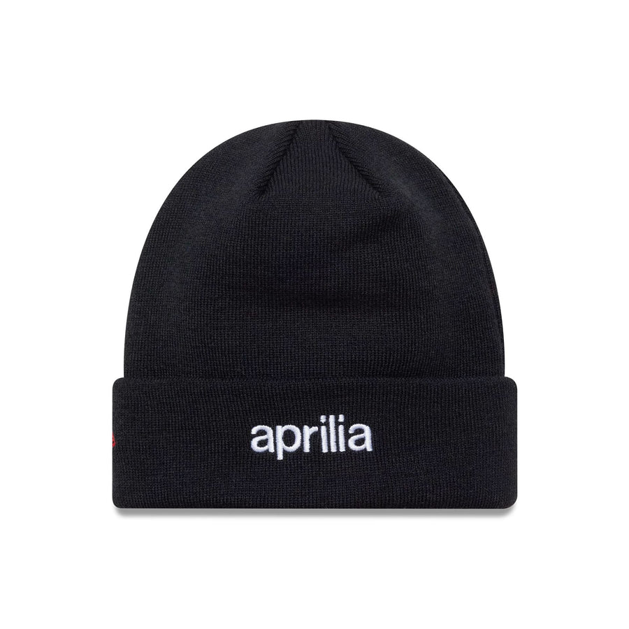 This is a Aprilia Polylana® Black Cuff Knit Beanie Hat 1