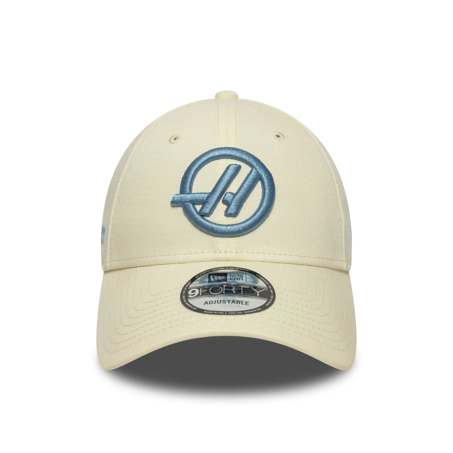 This is a MoneyGram Haas F1 Seasonal Cream 9FORTY Adjustable Cap 2