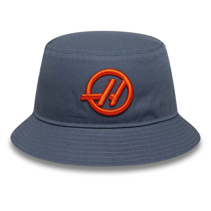 This is a MoneyGram Haas F1 Seasonal Blue Bucket Hat 2