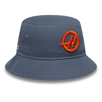 This is a MoneyGram Haas F1 Seasonal Blue Bucket Hat 3