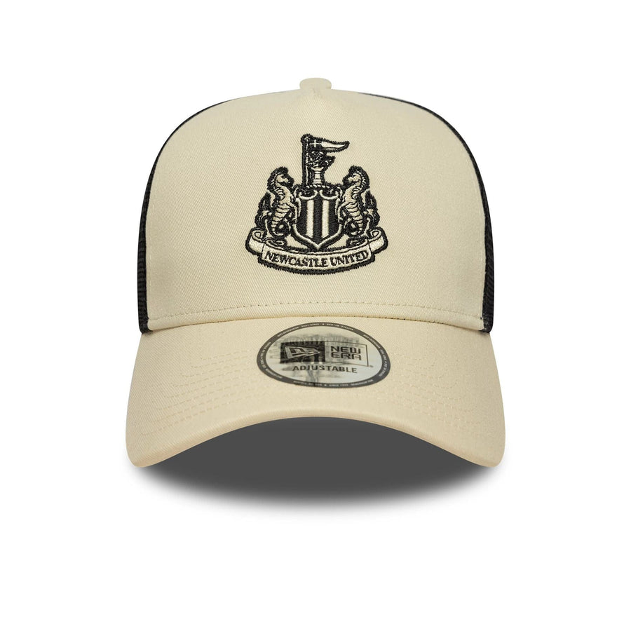 This is a Newcastle United FC Seasonal Cream 9FORTY E-Frame Trucker Adjustable Cap 2