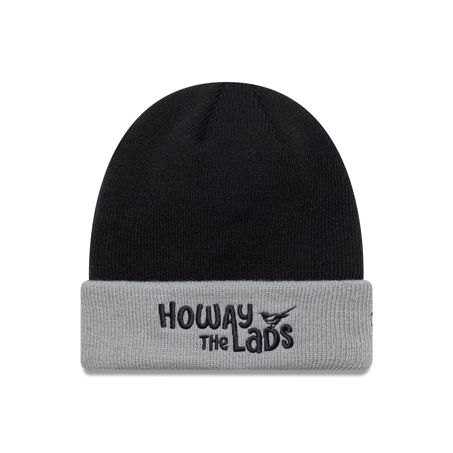 This is a Newcastle United FC Youth Wordmark Black Cuff Knit Beanie Hat 1