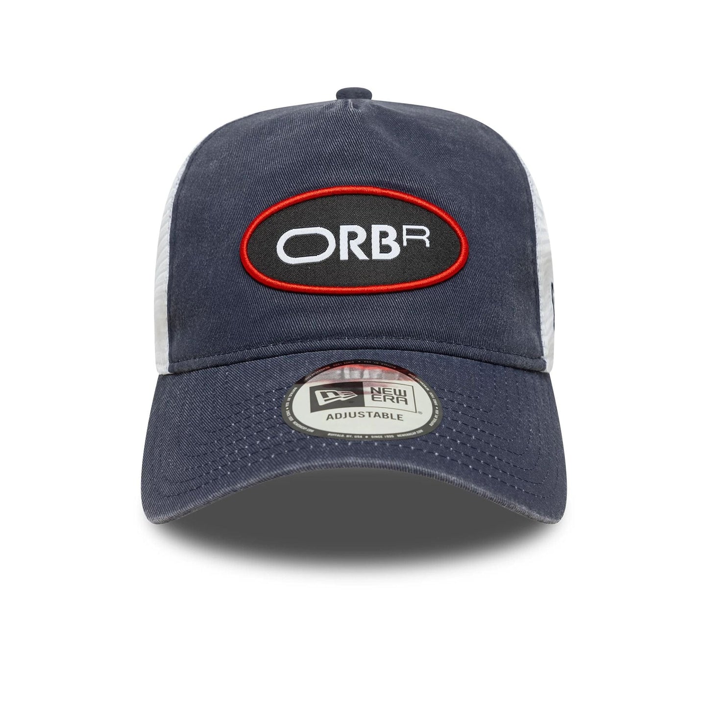 This is a Red Bull Racing ORBR Dark Blue 9FORTY E-Frame Trucker Adjustable Cap 2