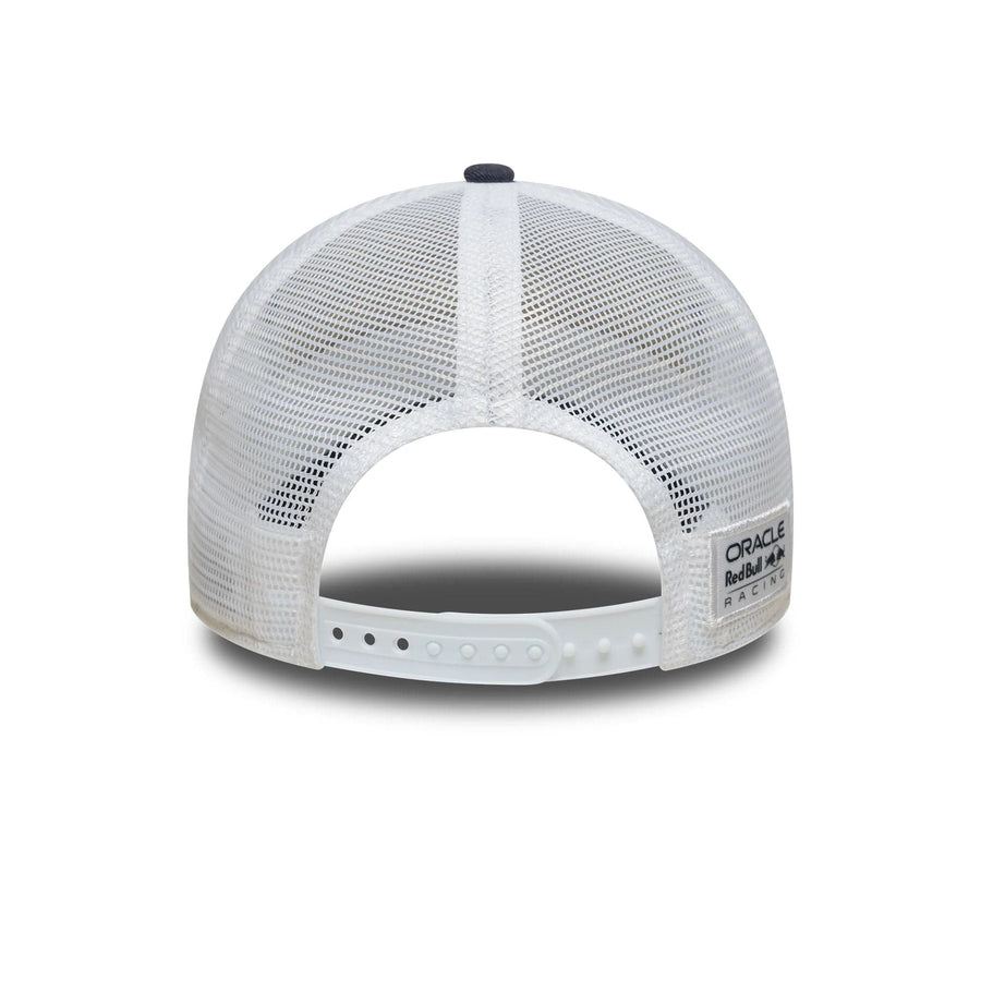 This is a Red Bull Racing ORBR Dark Blue 9FORTY E-Frame Trucker Adjustable Cap 4